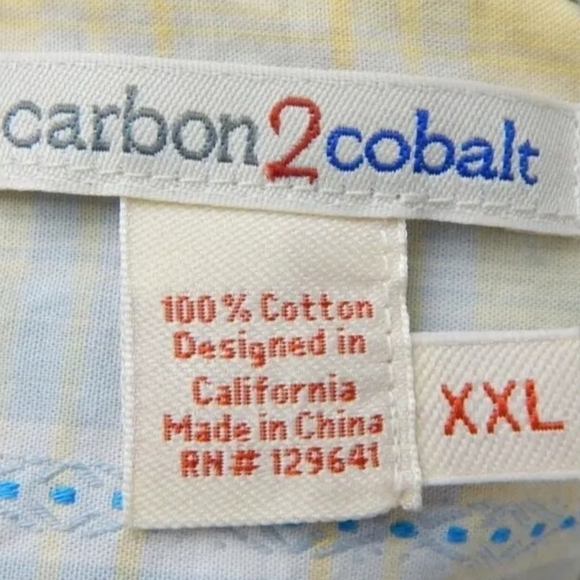 Carbon2Cobalt Yellow Plaid Button Up Shirt - Picture 3 of 3